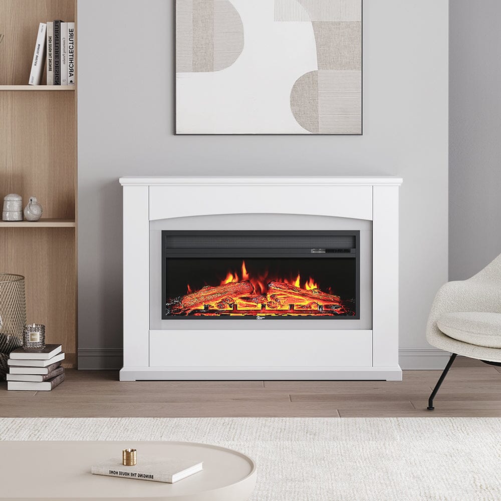 34 Inch Electric Fireplace Suite 1800W with Ambient Light Fireplace Suites Living and Home